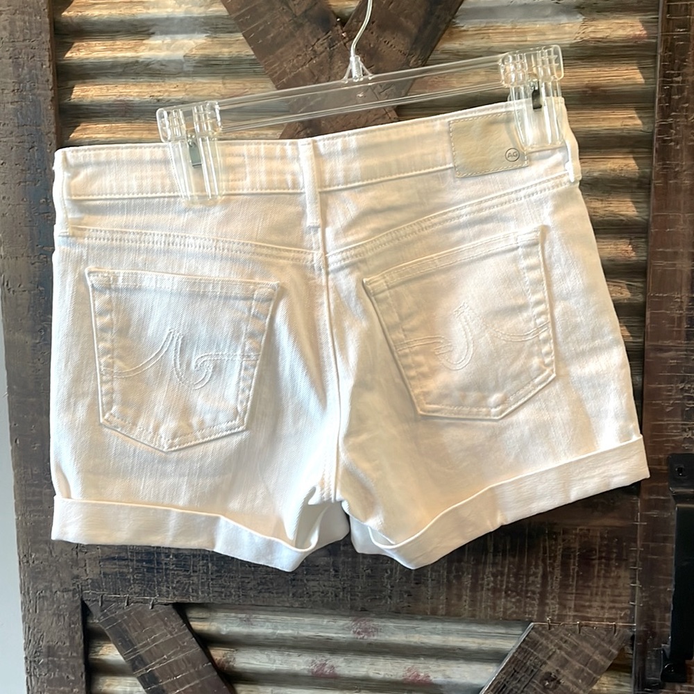 AG white jean shorts size 26